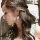 18k white gold plated over silver earrings