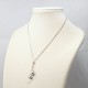 Two fresh water teardrop pearls (white/white) with 20" long sterling silver chain